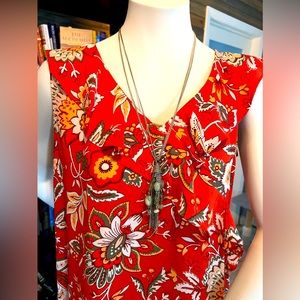 Loft sleeveless floral top